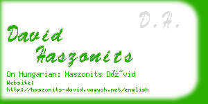 david haszonits business card